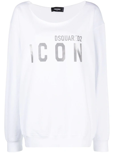 Dsquared2 Icon Print Sweatshirt In White