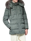 Andrew Marc Rockland Fox Fur-trim Down Parka In Black