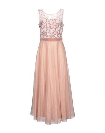 D-exterior Long Dresses In Pink
