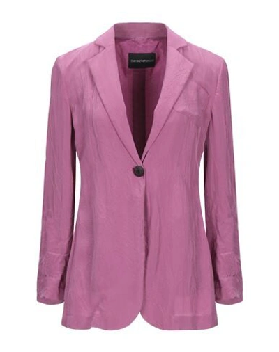 Emporio Armani Suit Jackets In Purple