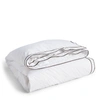 Ralph Lauren Spencer Sateen Border Duvet Cover In White And White