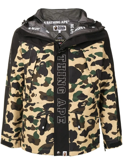 A Bathing Ape 1st Camo-print Hooded Jacket In Brown