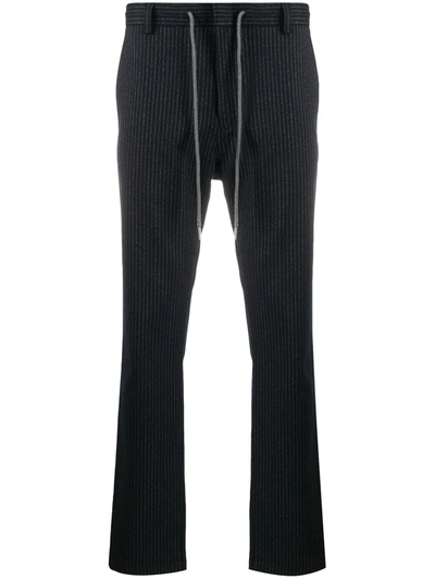 Tommy Hilfiger Pinstripe Straight Trousers In Blue