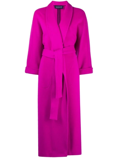 Gianluca Capannolo Belted Virgin Wool-blend Coat In Pink