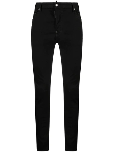 Dsquared2 Mid-rise Skinny Jeans In Black