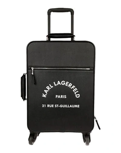 Karl Lagerfeld Wheeled Luggage In Black