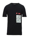 Frankie Morello Stampa E Patch T-shirt In Black