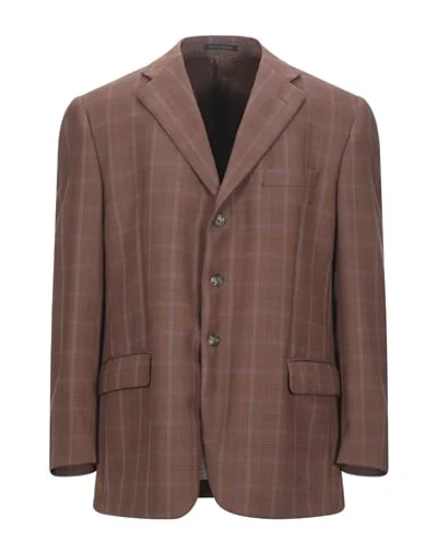 Lubiam Suit Jackets In Brown