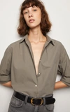 Nili Lotan Women's Yorke Oversized Cotton Poplin Shirt In Cement