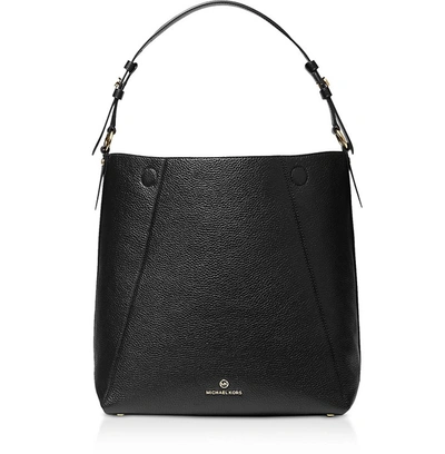 Michael Kors Handbags Lucy Large Hobo Shoulder Bag In Noir