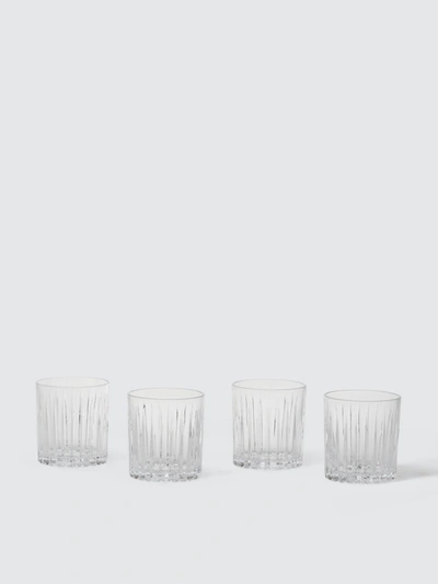 Aida Relief Whiskey Glass, Set Of 4 In White