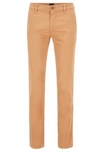 Hugo Boss - Slim Fit Casual Chinos In Brushed Stretch Cotton - Beige