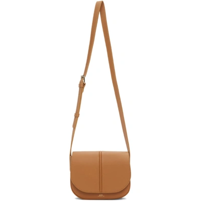 Apc Betty Smooth-leather Cross-body Bag In Camel