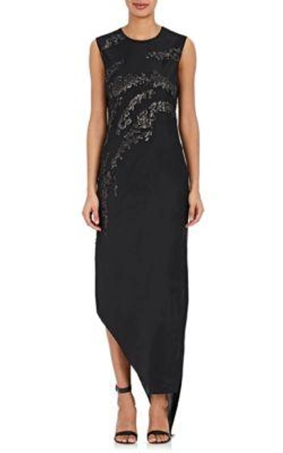 Narciso Rodriguez Embellished Sleeveless Gown In Black