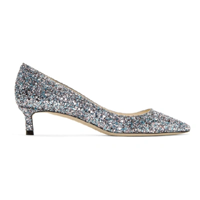 Jimmy Choo Romy 40 Glitter Courts In Anthracite