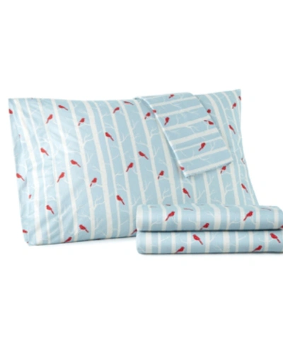 Shavel Micro Flannel Printed California King 4-pc Sheet Set In Cardinals Blue