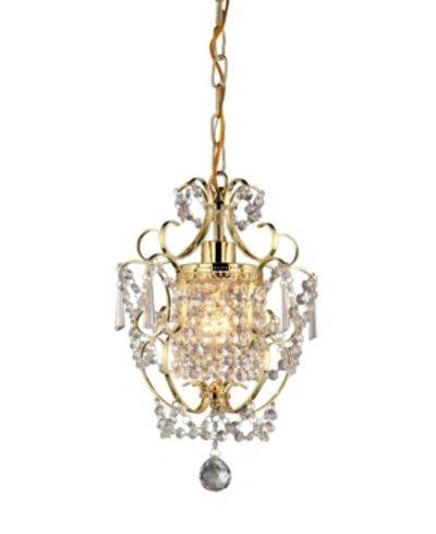 Home Accessories Emily 10" 1-light Indoor Chandelier With Light Kit In Gold