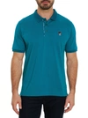 Robert Graham Lucifer Polo In Dark Teal