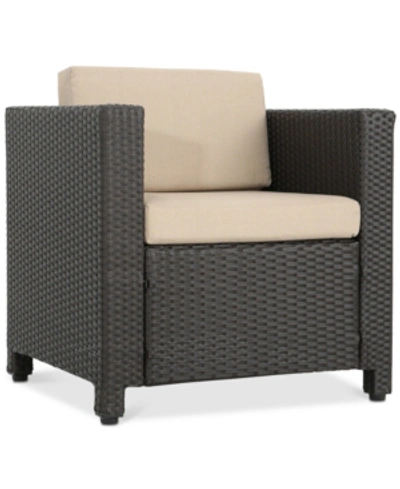 Noble House Madison Outdoor Club Chair (set Of 2) In Brown