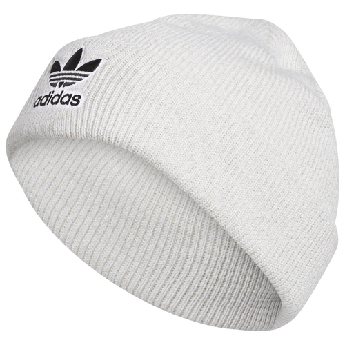 adidas trefoil white beanie
