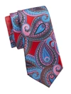 Ermenegildo Zegna Paisley Silk Tie In Red