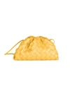 Bottega Veneta Yellow Intrecciato ‘the Mini Pouch' Clutch In Buttercup