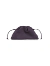 Bottega Veneta Mini The Pouch Leather Clutch In Grape