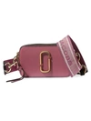 The Marc Jacobs The Snapshot Coated Leather Camera Bag In Dusty Ruby