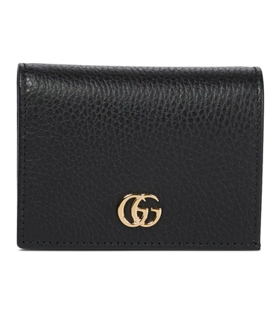 Gucci Black Gg Marmont Wallet In 1000 Nero