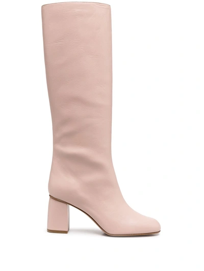 Red Valentino Avired 75mm Knee Boots In Pink