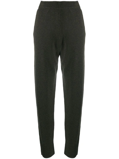 Joseph Oversize Knit Jogging Trousers In Green