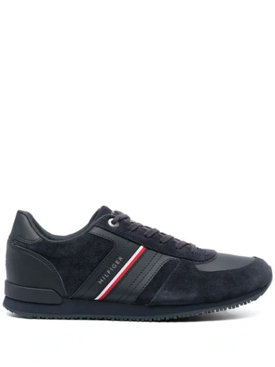 Tommy Hilfiger Side-stripe Sneakers In Blue