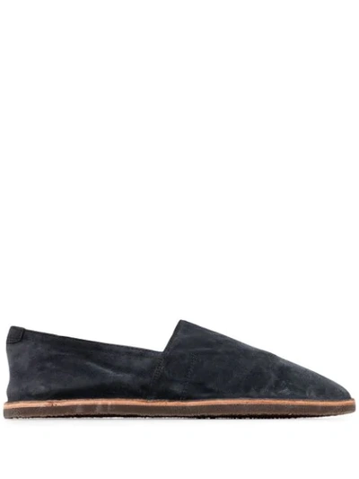 Brunello Cucinelli Round Toe Classic Slip-on Sneakers In Blue