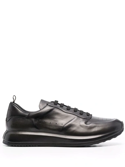 Officine Creative Leather Low-top Sneakers In Black