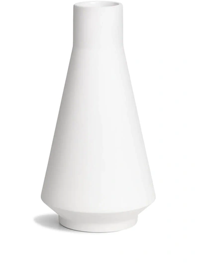 Karakter Geometric-shaped Ceramic Vase In White