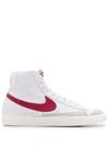 Nike Blazer Mid '77 Vntg "brick Red" Sneakers In White