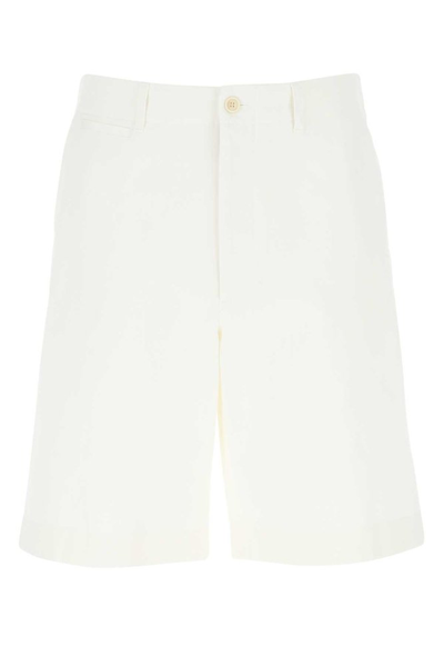 Gucci Cotton Drill Shorts With Patch In White