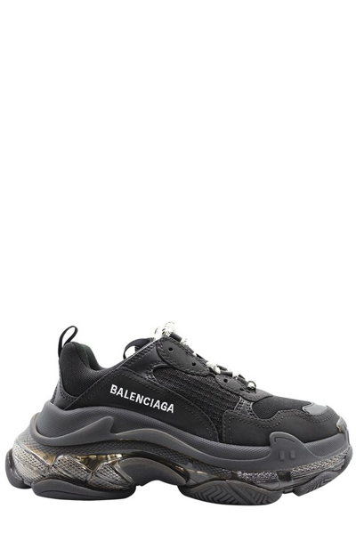 Balenciaga Triple S Clear Sole Sneaker In Black | ModeSens