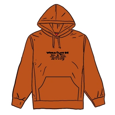 Pre-owned Supreme Best Of The Best Hooded L/s Top Burnt Orange