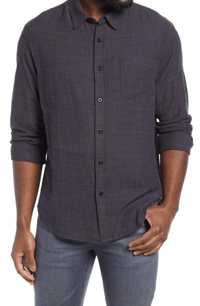 Rails Wyatt Currant Button-up Shirt In Black Chambray