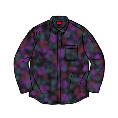 Pre-owned Supreme  Digi Floral Corduroy Shirt Navy