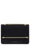 Strathberry East/west Leather Crossbody Bag In Black