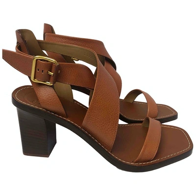 Pre-owned Chloé Leather Sandal In Brown