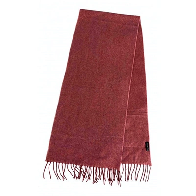 Pre-owned Valentino Cashmere Scarf In Pink