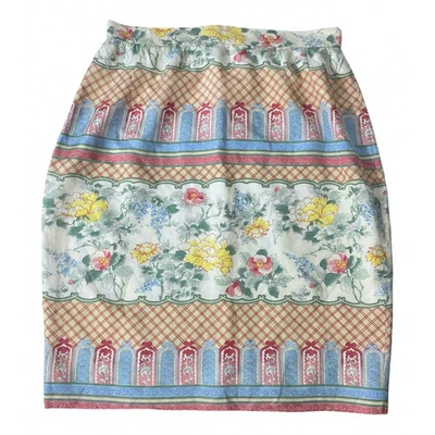 Pre-owned Valentino Silk Mid-length Skirt In Multicolour