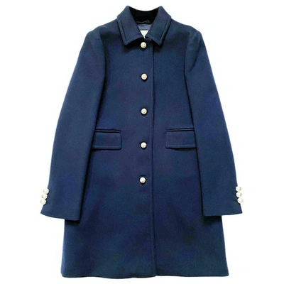 Pre-owned Gucci Blue Wool Coat