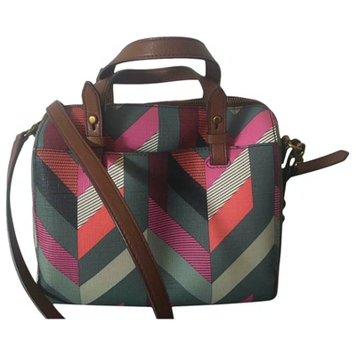 Pre-owned Fossil Leather Bowling Bag In Multicolour