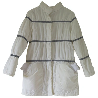 Pre-owned Jc De Castelbajac White Synthetic Coat
