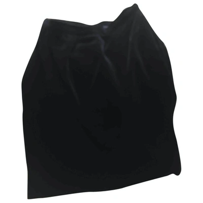 Pre-owned Saint Laurent Velvet Mid-length Skirt In Black