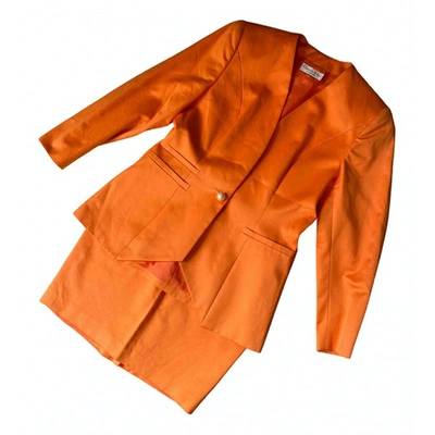 Pre-owned Dior Suit Jacket In Orange